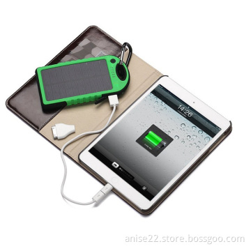 Solar mobile power supply of waterproof dustproof for smartphone, iPad, GPS, and camera